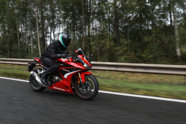 sports bike riding shot